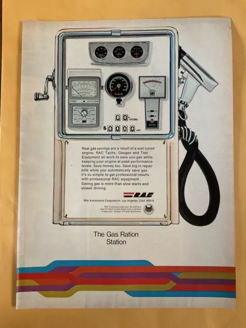 1974 Rite Autotronics Test Equipment  Print Ad Car Gauges Original VTG 74-1