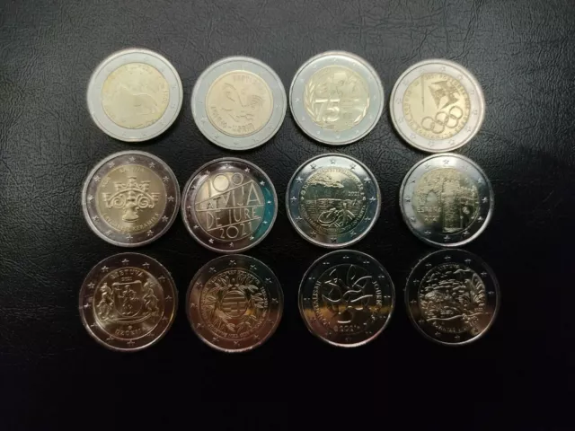Lots de 12 X 2 euro commémoratives 2021 UNC NEUVES