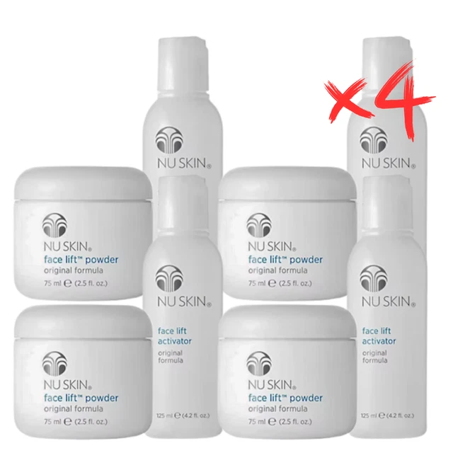 Nu skin Face Lift Activator Face Lift Powder & Face Lift Liquid Nuskin x4 Kits