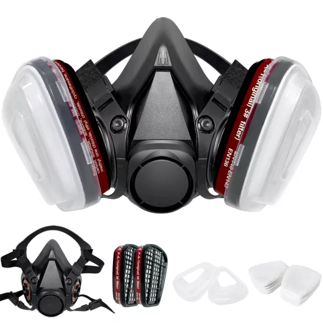 FULL FACE PAINT Respirator Mask, Gas Mask for Chemical Gases, Dust ...
