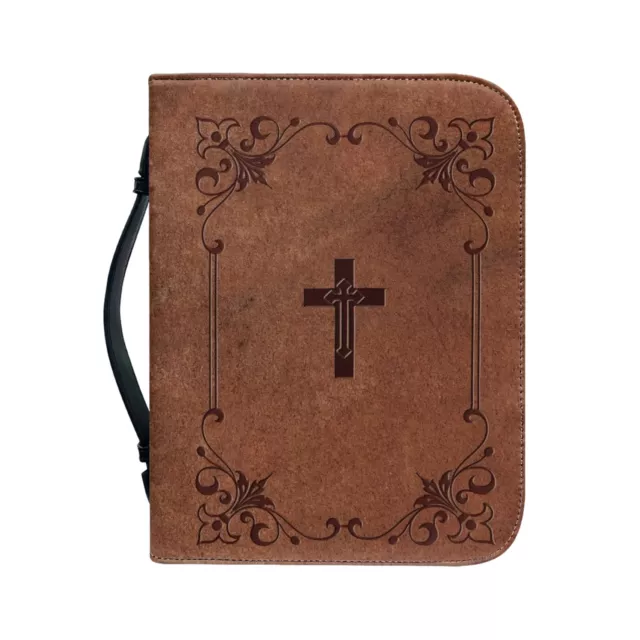 Bible Cover Case Bag for Men Women PU Leather Bible Carrying Case with Handle