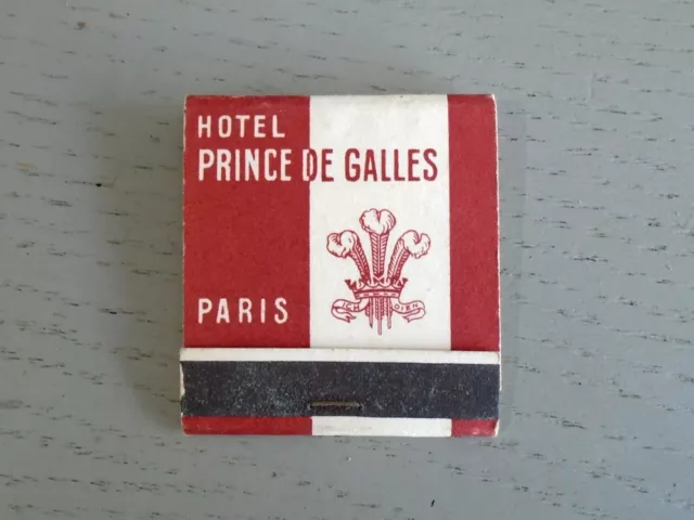 Vintage 1960s matchbook, Hotel Prince De Galles Paris