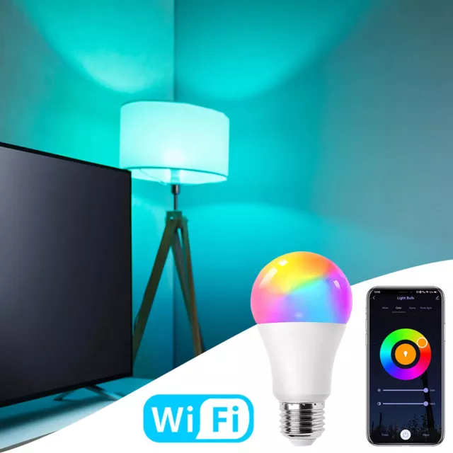 12W WiFi Smart LED Light Bulb RGBWW Colour Changing B22/E27 Lamp Alexa Google UK