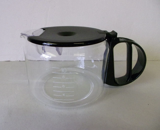 Braun Aromaster Glaskanne Kaffeekanne mit Aromadeckel, KFK 10 Tassen,schwarz