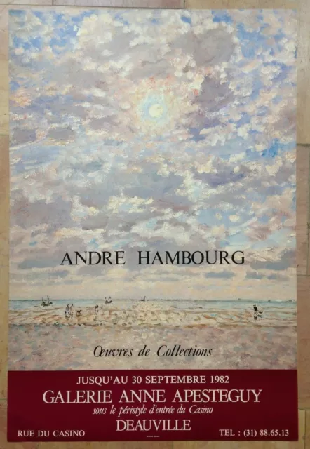 Andre Hambourg (Marine) 1982 Affiche Originale Galerie Anne Apesteguy Paris