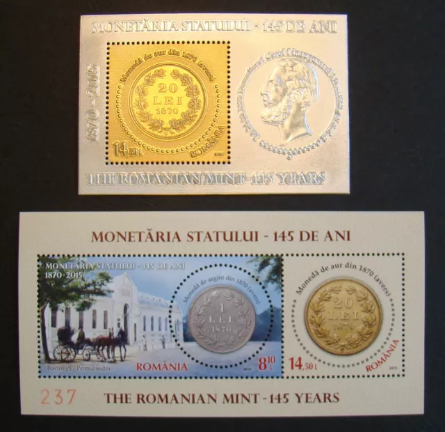 Rumänien 2015 Mi.Block 628 ** Staatliche Münze,König Karl,King Carol,850 Mi.€ !