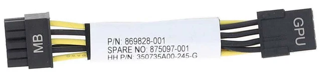 HP DL380 GEN10 10inch 8 PIN GPU Power Cable - 869828-001 £38.00 ...