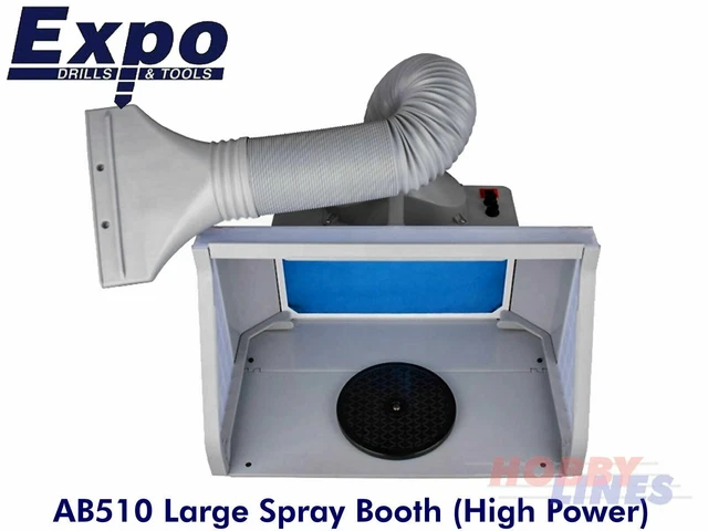 Aerógrafo SPRAY BOOTH High Power Large Portable w. Construido en LED Light Expo AB510