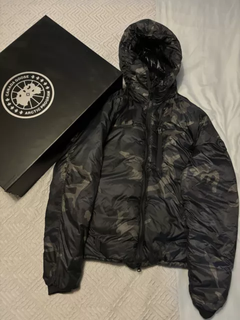 CANADA GOOSE LODGE Hoody Down Jacket in Black Size Large Hologram Mens Authentic 435.00 PicClick UK