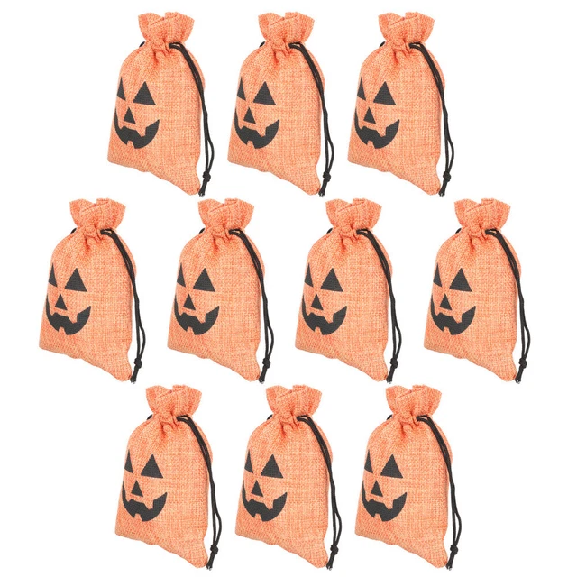 10 piezas Calabaza Snack Saco Joyería Bolsas de regalo Organza Bolsas de regalo Caramelos