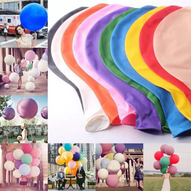 6Pcs 36"Inch Large Giant Big Latex Balloons Birthday Party Wedding Various Color