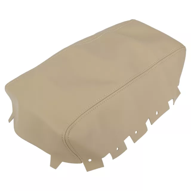 Beige Centre Console Accoudoir Couvercle Couverture Microfibre Cuir pour Auto