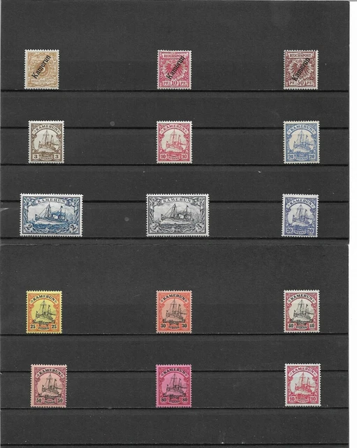 Kamerun, Deutsche Kolonien 1897, Auswahl aus MiNrn: 1 - 25, ungebraucht */**