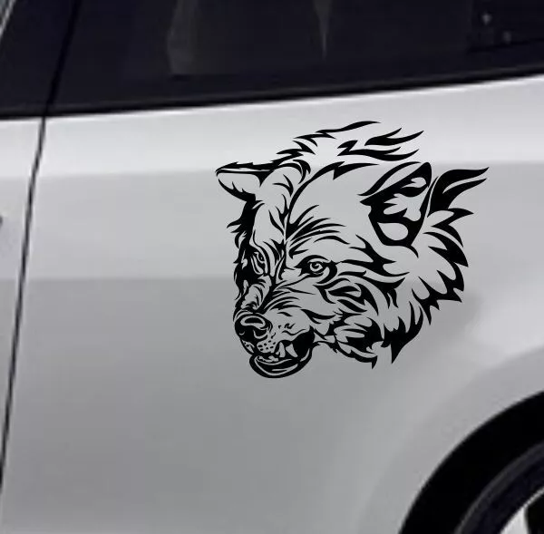 Wolf Hund Autodeko Auto Deko Dekoration Styling Style Tuning in
