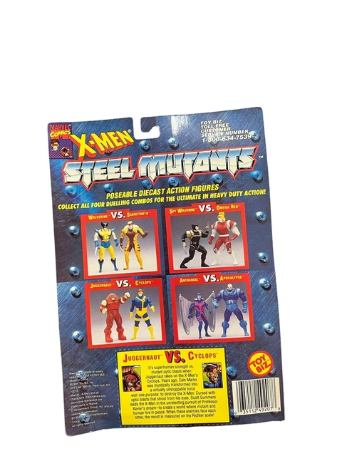 1994 Toybiz Marvel X-Men Steel Mutants Juggernaut Vs Cyclops Moc 2