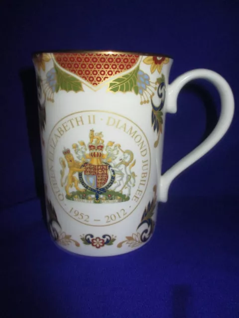 ROYAL WORCESTER HM Queen Elizabeth II Diamond Jubilee 1952-2012 Mug £12 ...
