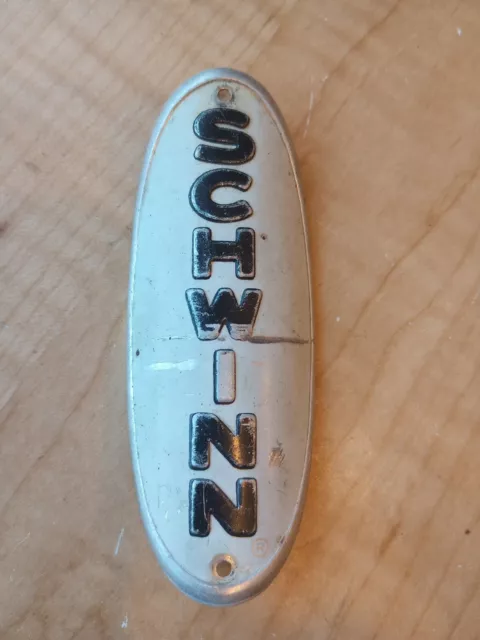 Vintage 1950s Schwinn bicycle large oval Head Badge Hornet Wasp Spitfire Vintage 1950s Schwinn bicycle large oval Head Badge Hornet Wasp Spitfire