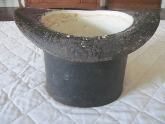 ANTIQUE CAST IRON Spittoon Top Hat with Ceramic interior-Approx 1890s ...