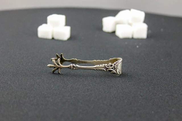 True Vintage Pinza Zucchero J. B.800er Argento Artigli Rubare Um 1900 Liberty