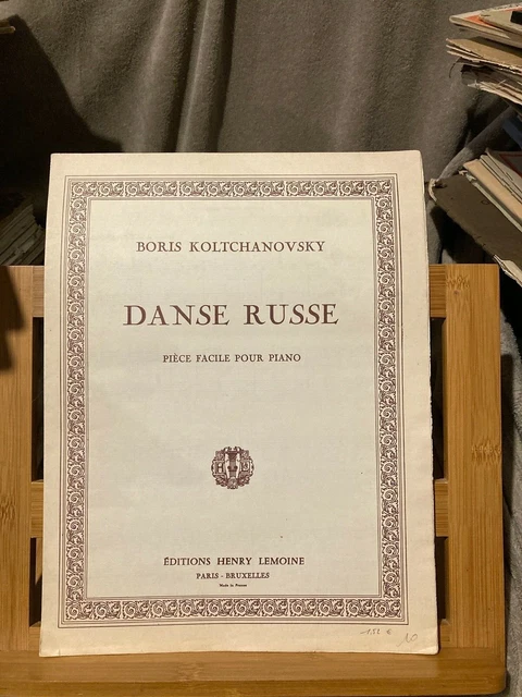 Boris Koltchanovsky Danse russe pièce facile pour piano partition éd. Lemoine