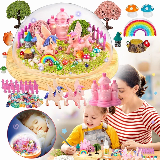 Charmofun Einhorn Terrarium Set - DIY Nachtlicht Mit Fernbedienung Für Mädchen