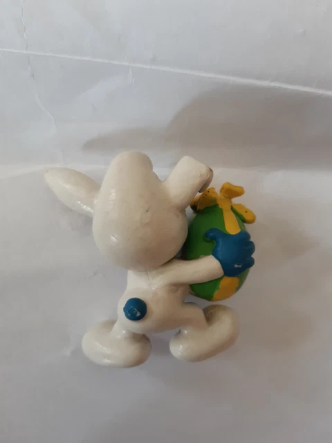 Figurine Schleich - Schtroumpf De Pâques Avec œuf Bleu & Rose - Occasion