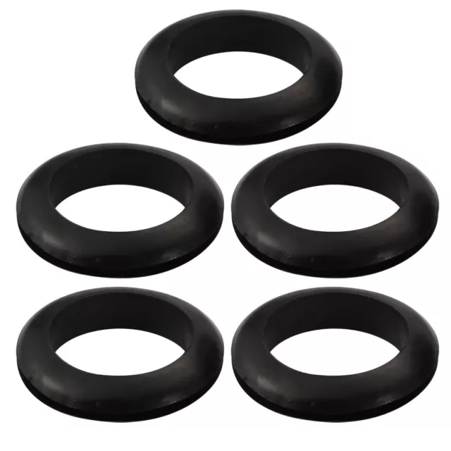 Fil passe-câble 5pcs protection caoutchouc noir 35mm passe-double face