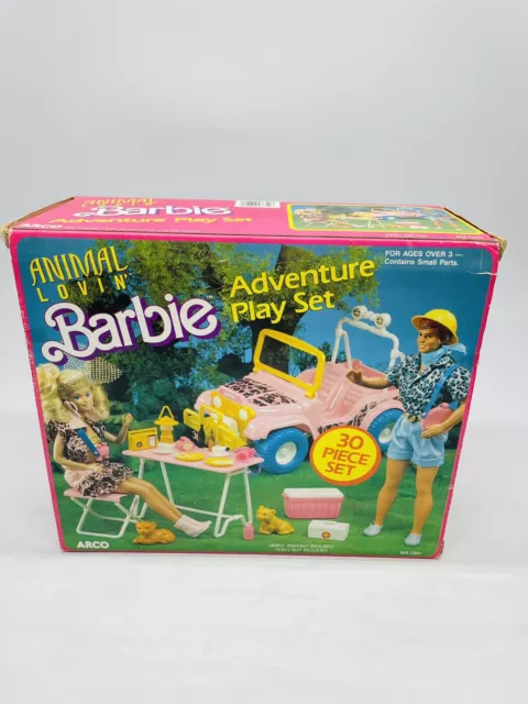 Barbie 1988 Animal Lovin' Adventure Play Set  Fabriqué en Thaïlande NRFB