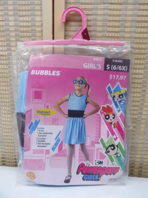 Powerpuff Girls Bubbles 2 Piece Halloween Dress Up Costume Size S (6-6X) - New