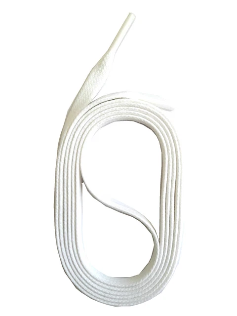 SNORS LACCI PIATTI CERATI BIANCHI 90 150cm 6mm Cotone cinturino per scarpe EUR 4 99 PicClick IT