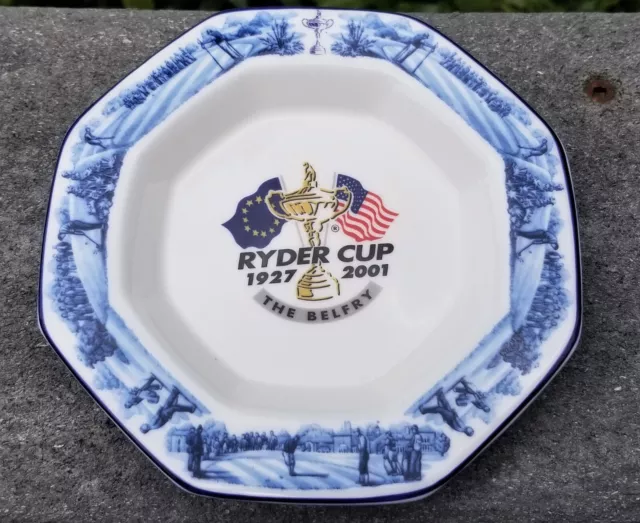 4-7/8" 2001 Ryder Cup, The Belfry, Souvenir Wedgwood Pin Dish Bone China England