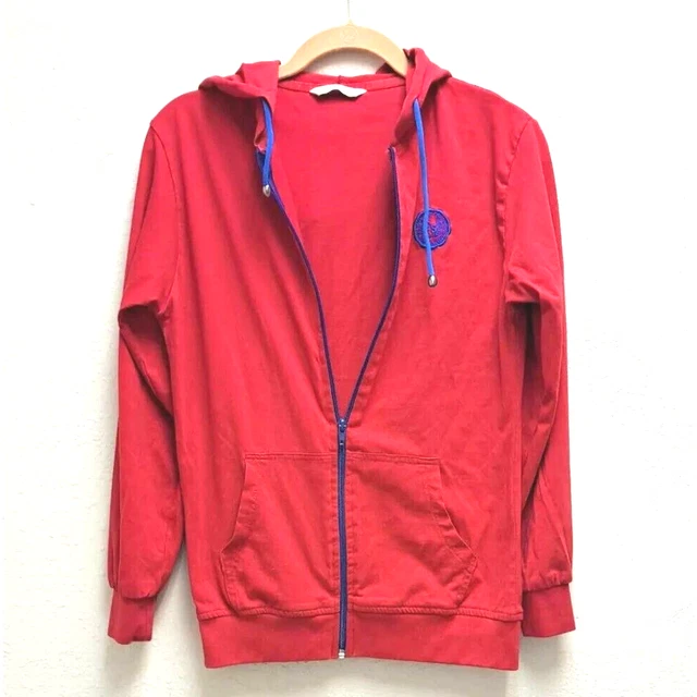 Zolo Hoodie Jacket Women's L Large Red Zip Front Pockets Lightweight