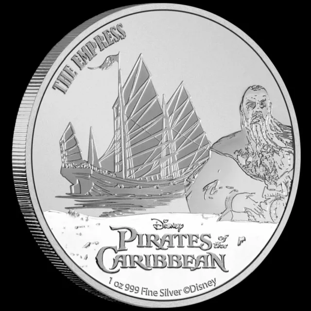 2021 Niue Disney Pirates of the Caribbean "The Empress" 1 oz Silver Coin