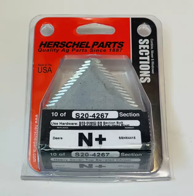 Herschel-Adams S20-4267 N+ Sickle Sections Pack Of 10