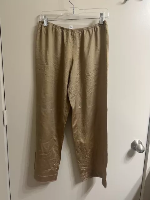 Dosa Silk Gold Brown Pants Sz 4 (item B13.1)