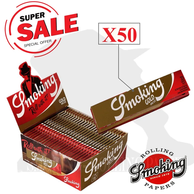 Cartine Lunghe Sottili King Size Cartine Rizla Argento King Size - Scatole Da 50 Libretti Per Fumatori Cartine Argentate Lunghe