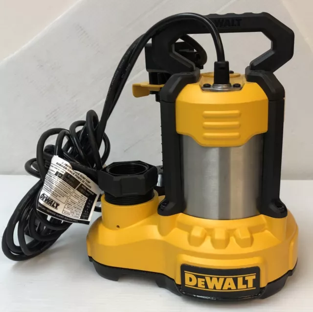 DEWALT 1/3 hp Stainless Steel/Cast Iron Submersible Sump Pump DXWP62383 *NEW*