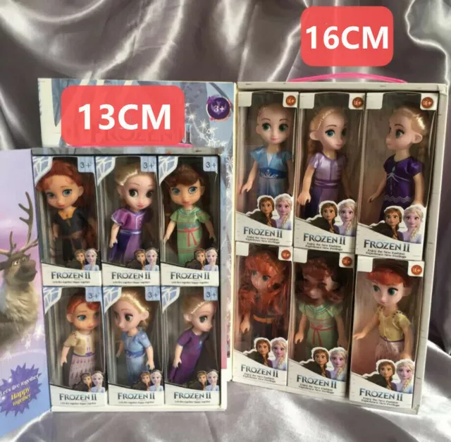 Gift 6PCS Toy Gift Box Princess Elsa Anna Birthday NEW Playset Toy Frozen 2 Doll