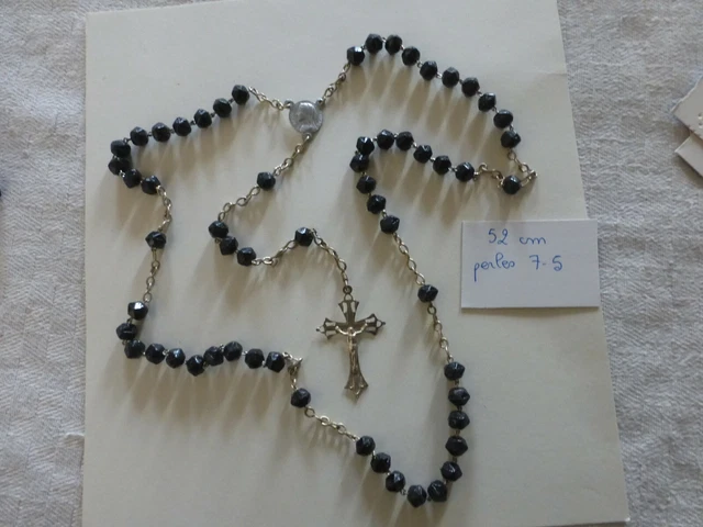Lot De 10 Perles Triangles En Jais Noir - Art Déco, Facettées (Belle Époque)