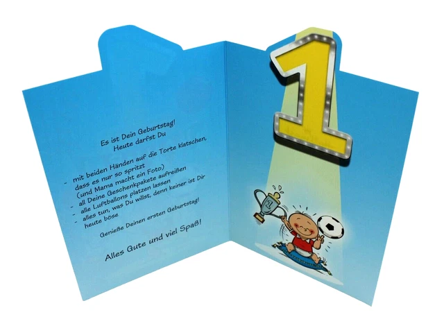 GEBURTSTAGSKARTE 1 JAHR Junge Karte Glückwunschkarte Geburtstag