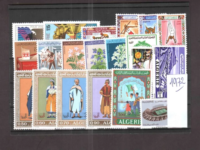 Algeria  1972 - Complete Year  Set  ," 18 Stamps  " -  all  MNH **  -  Superb !