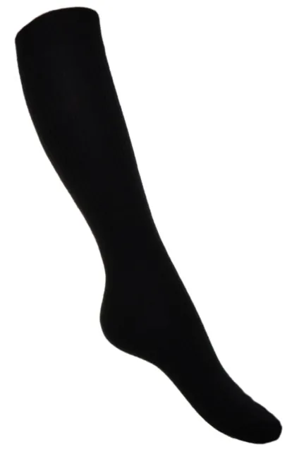 WB Socks Cotton Anti-Dvt Flight Socks Black Uk Shoe Size 3-6