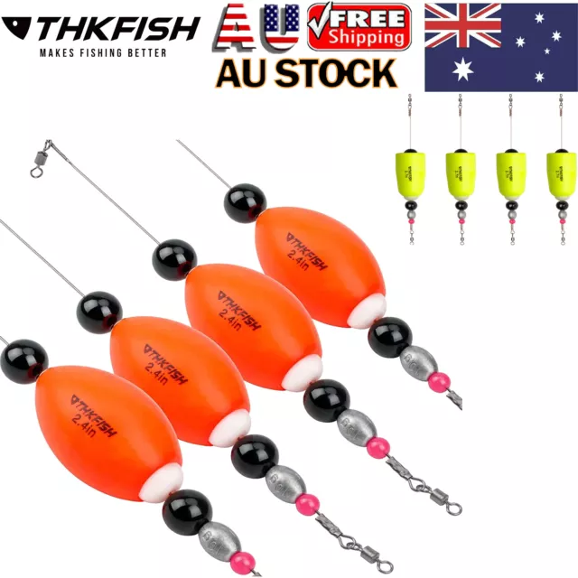THKFISH Fishing Bobbers Fishing Floats for Fishing Popping Cork Float Rig  Rattle Popping Cork Weighted Popping Floats
