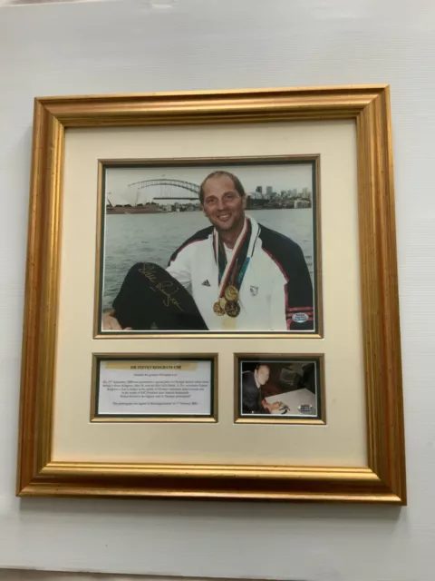 Sir Steve Redgrave Authentic Signed & Framed Photograph - Five Time Olympic Gold