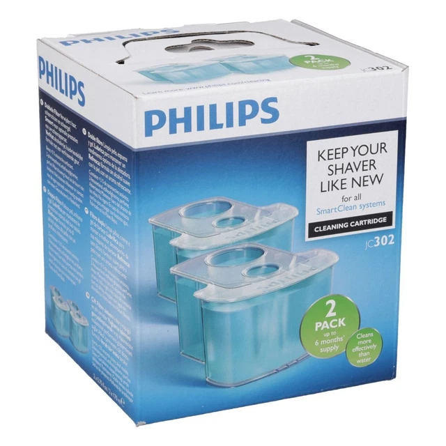 Cartucce di Pulizia Jet Pulito Philips Jc302/50 per Rasoio 2x170ml