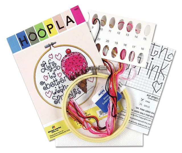 Kit de punto de cruz contado Design Works 4" espolvoreadores redondos (14 unidades) -DW7063