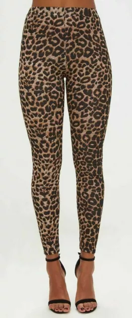 Womens Leopard Animal Print Ladies Stretch Full Length Leggings Pants 8-26