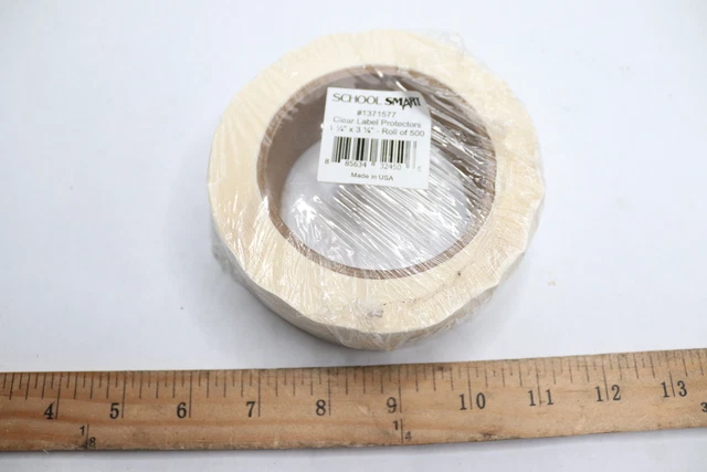 School Smart Round Corner Label Protectors Vinyl Clear 1-1/4" x 3-1/8" 1371577