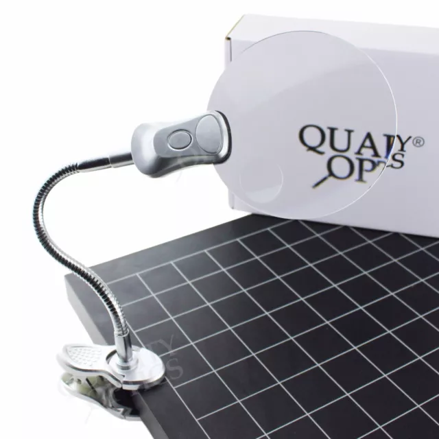 Led Light Lamp Magnifier Magnifying Table Desk Bench Up Clamp Clip To 2" Thick