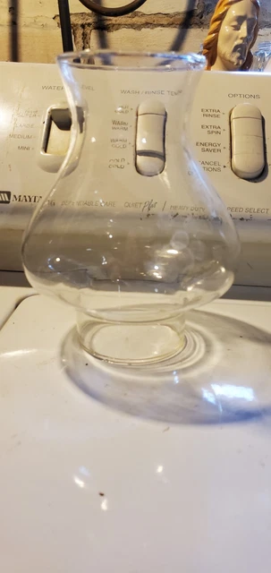 Very Old Clear Glass Chimney/Hurricane, Lamp Shade.
